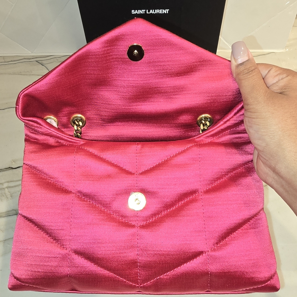 YSL Pink Toy Puffer Quilted Handbag - Picture 11 of 13